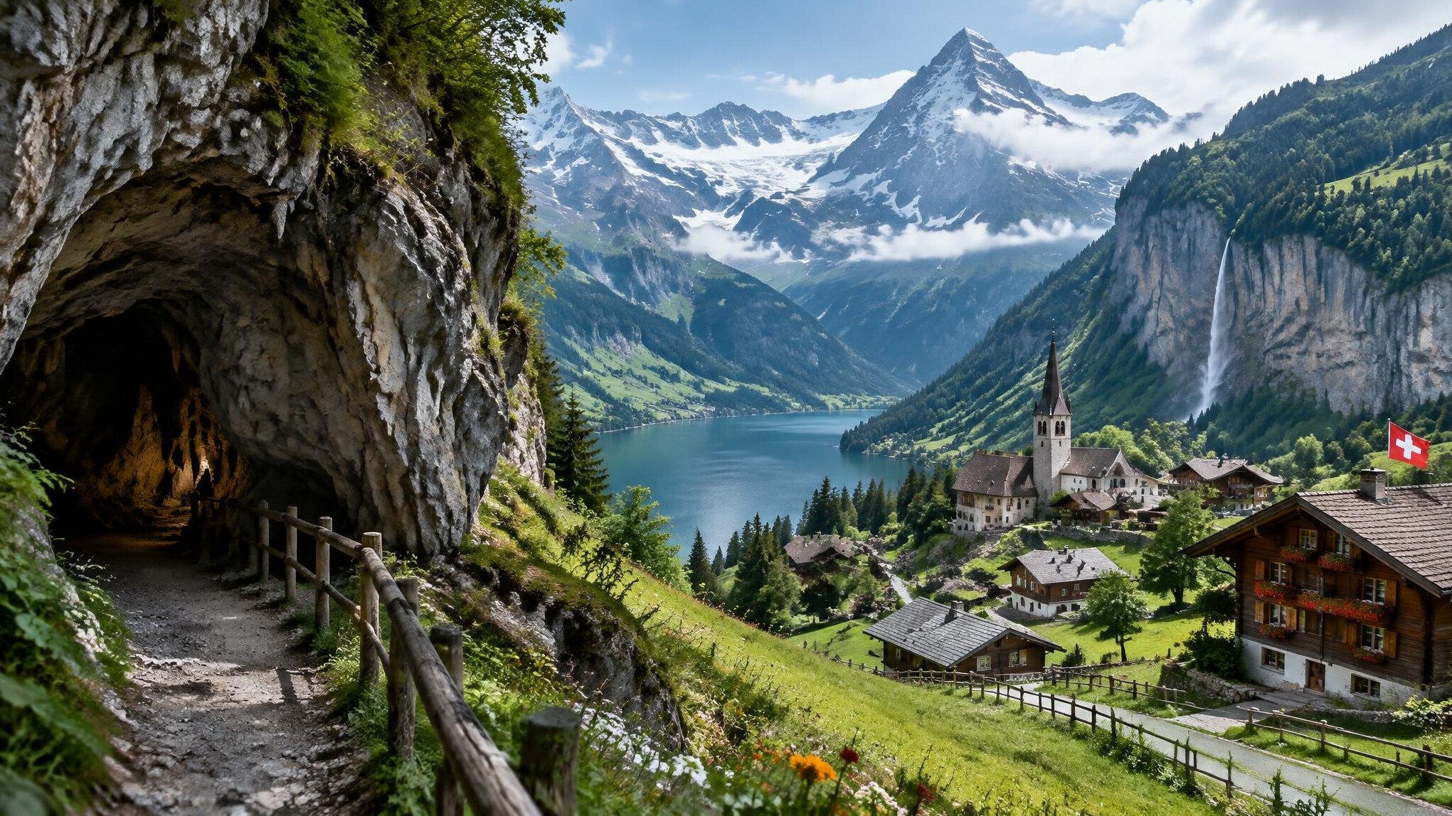 swiss mountain landscape